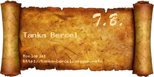 Tanka Bercel névjegykártya